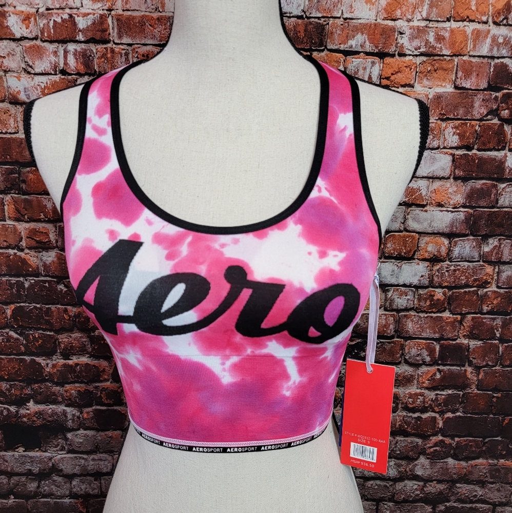 Aeropostale Pink Sports Bra Tie-Dyed Size Small. mb